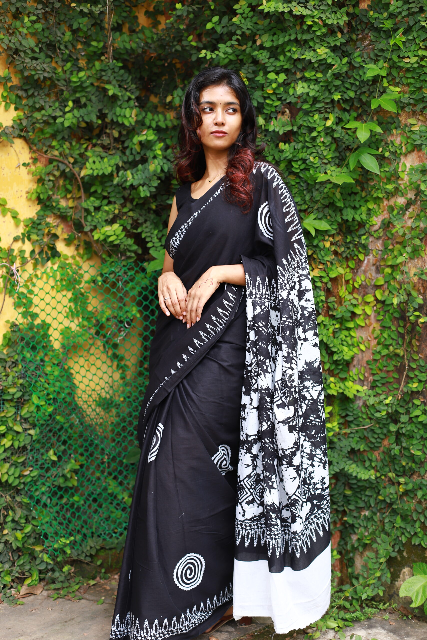 cotton black saree cotton black saree