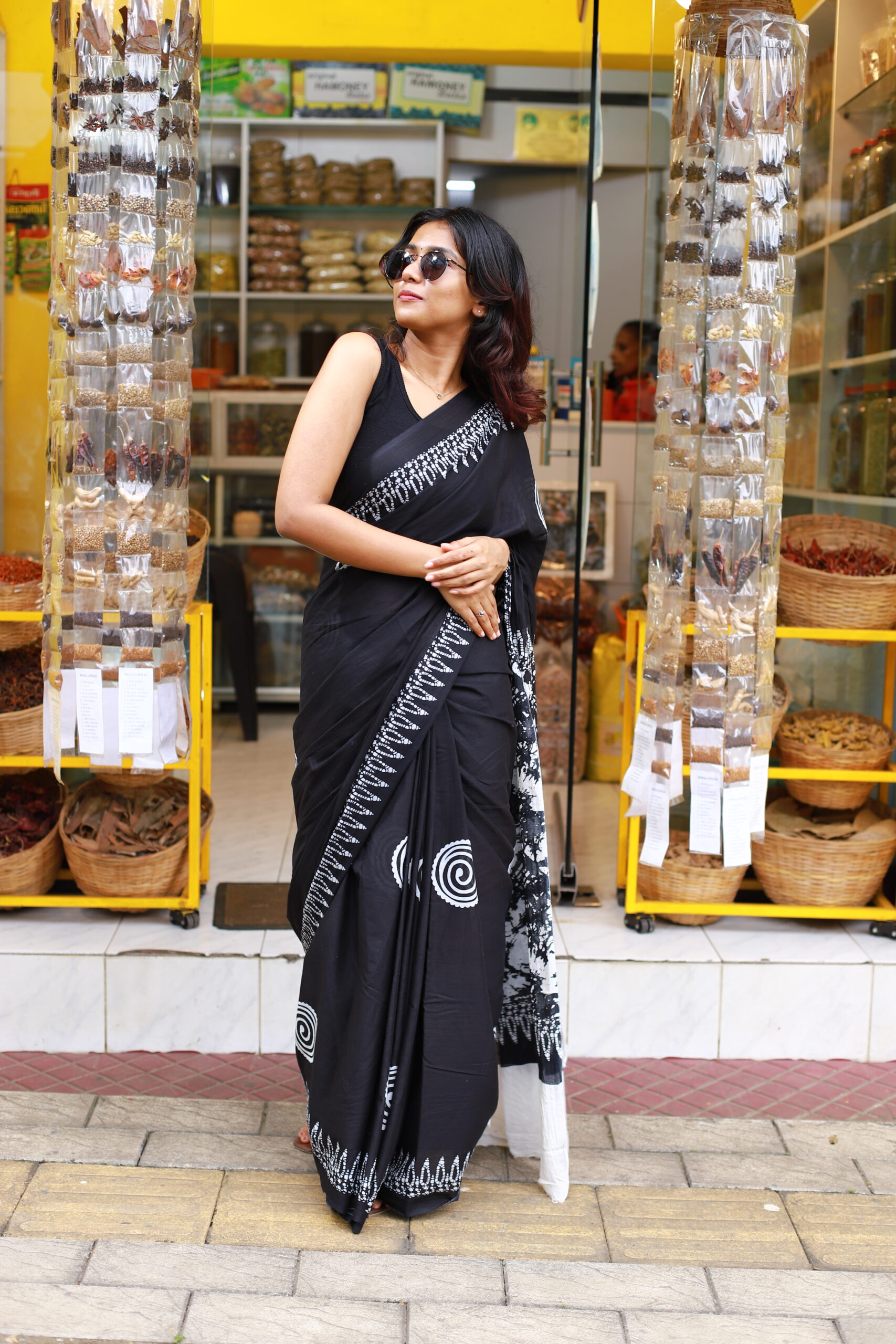 cotton black saree cotton black saree