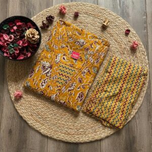 Home yellow kurta set
