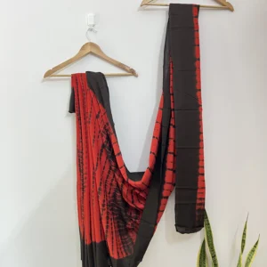 red dyed saree